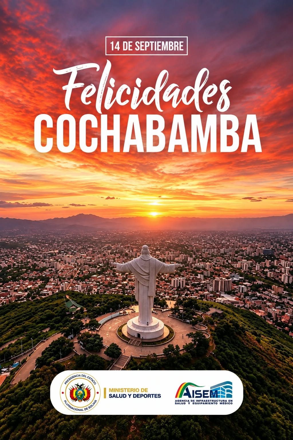 AISEM RINDE HOMENAJE A COCHABAMBA EN SU 216 ANIVERSARIO Y RATIFICA SU COMPROMISO CON LA SALUD DE LA LLAJTA